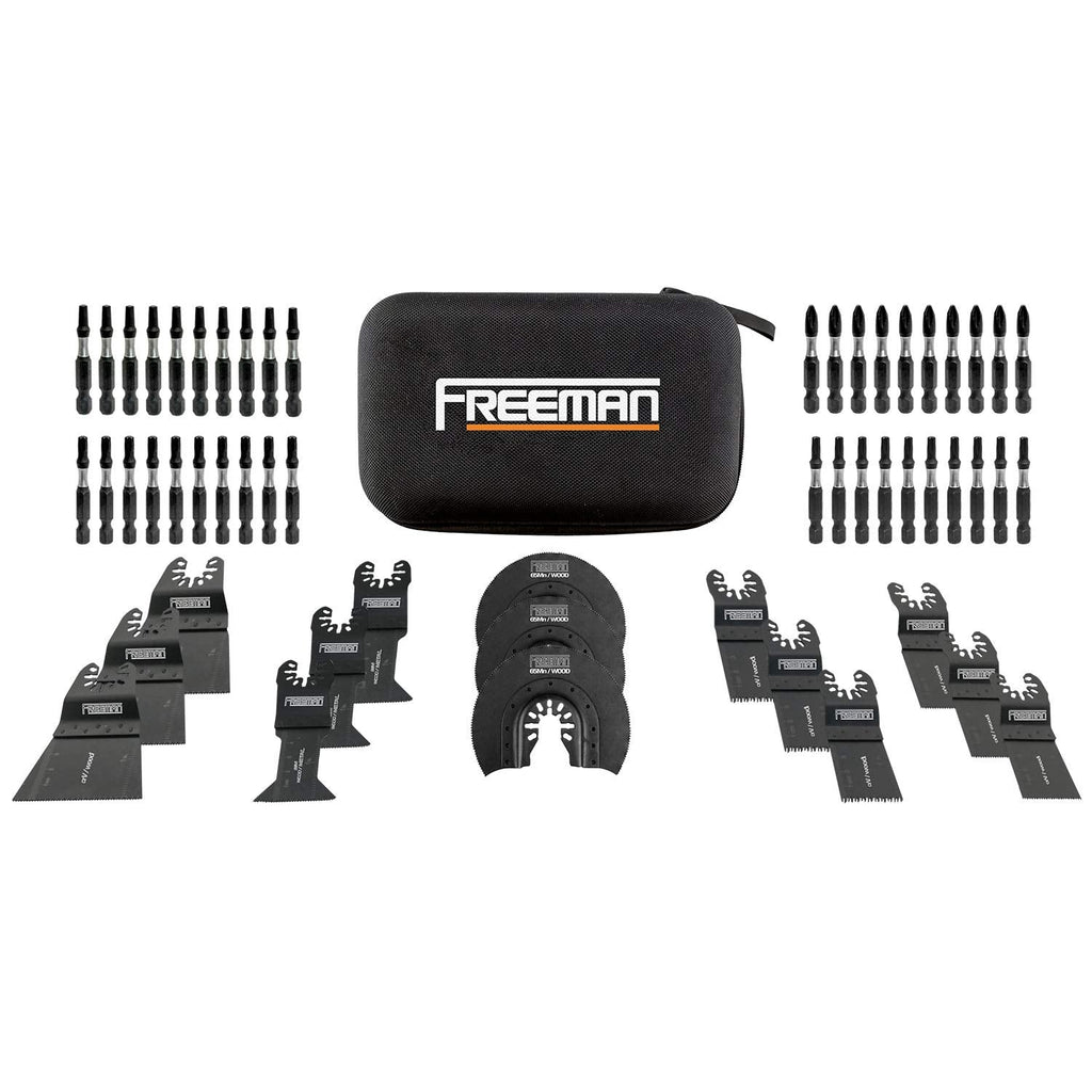 Freeman Impact Driver Bits and Oscillating Blades Kit (55-Piece) | P55BBK