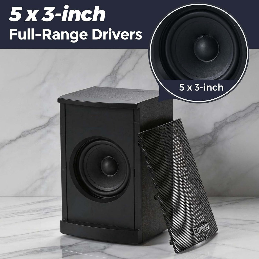 5.1 Surround Sound Systems Home Theater System, Wired Surround Sound Speaker System with 6.5" Subwoofer, Bluetooth