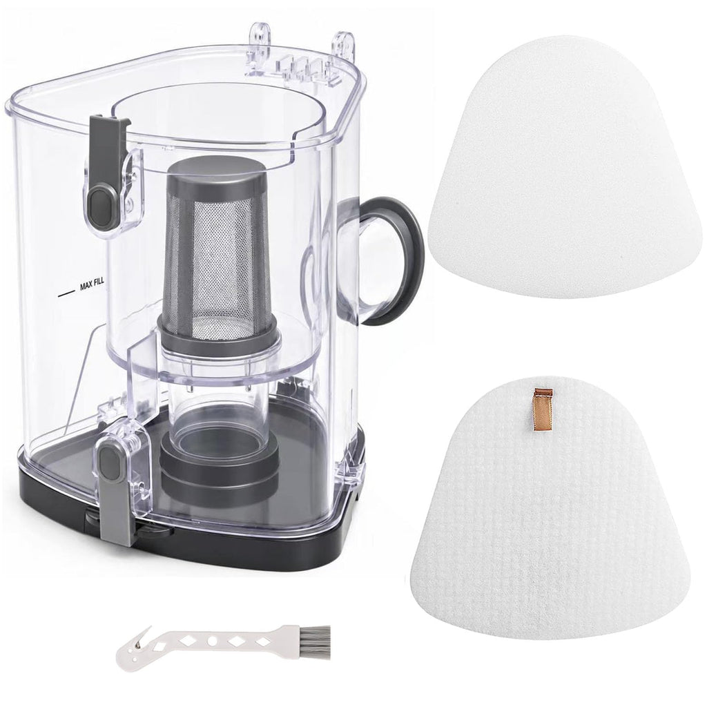 Upgraded Dust Bin Replacement Parts for Shark Navigator Lift-Away NV360, NV361, NV352, ZU503AMZ, NV380 Vacuum Cleaner Canister, With 1 Foam Filters, 1 Ultra-thick Felt Filters