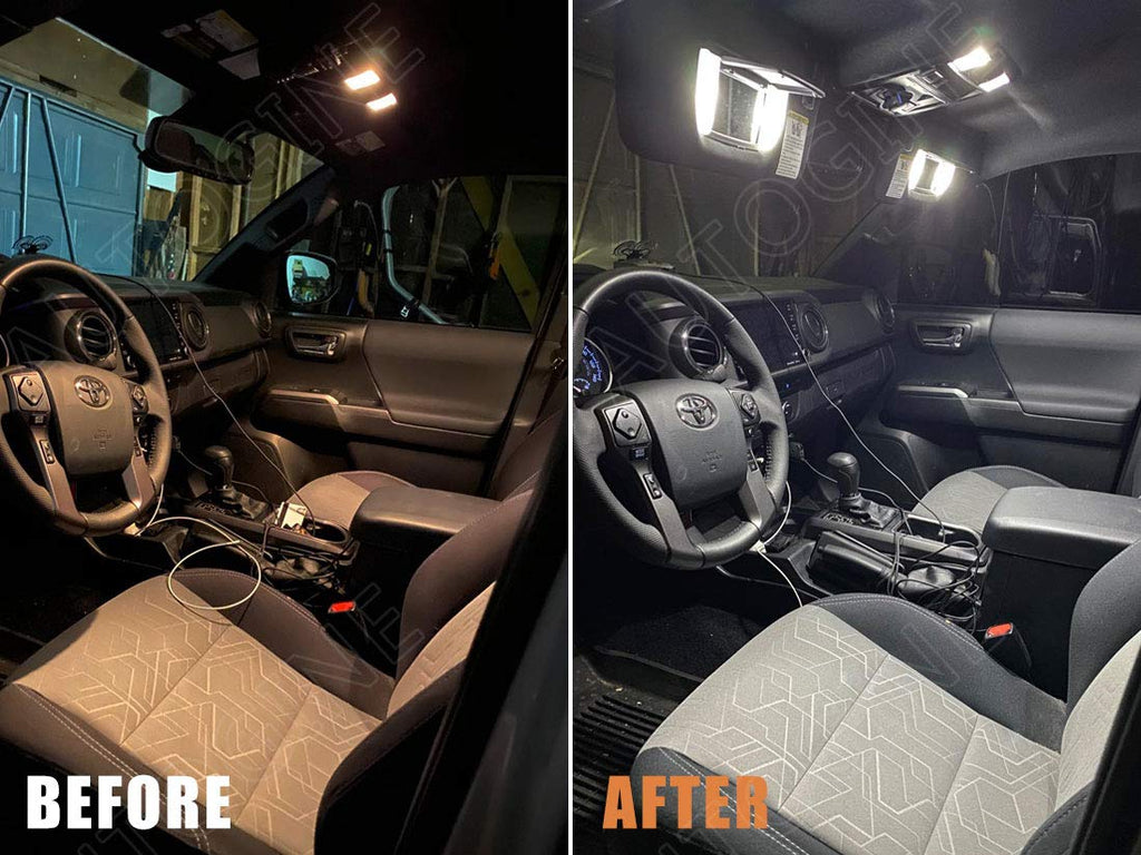 AUTOGINE 13 Piece White LED Interior Lights Kit for Toyota Camry 2007 2008 2009 2010 2011 Super Bright 6000K Interior LED Light Bulbs Package + Install Tool