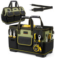 18 Inch Heavy Duty Tool Bag, 16-Pocket Tool Box Organizer, Green