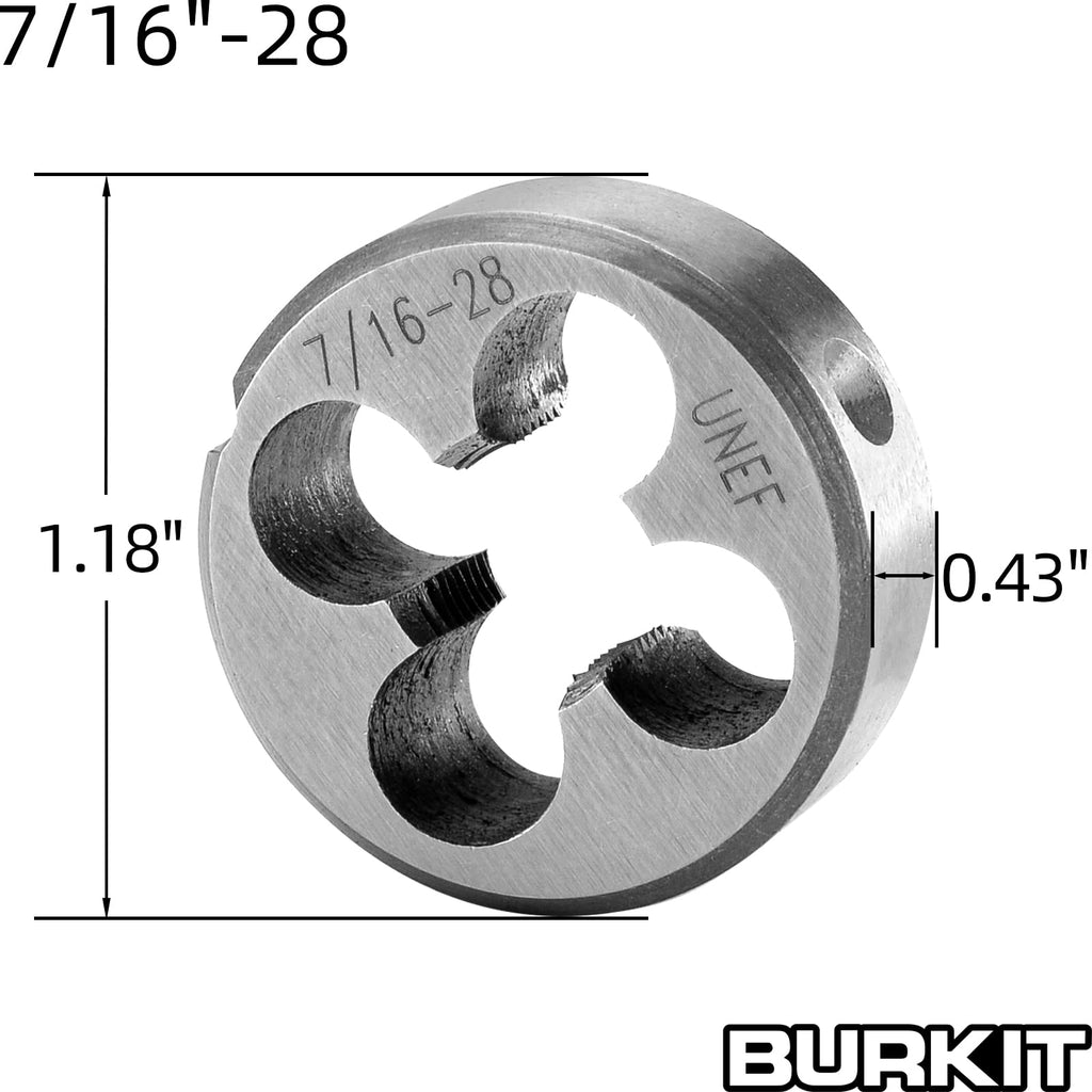 Burkit 7/16"-28 UN Tap and Die Set Right Hand