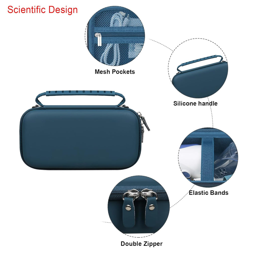 Elonbo Carrying Case for Portable Handheld Inhaler Nebulizer Machine, Blue+