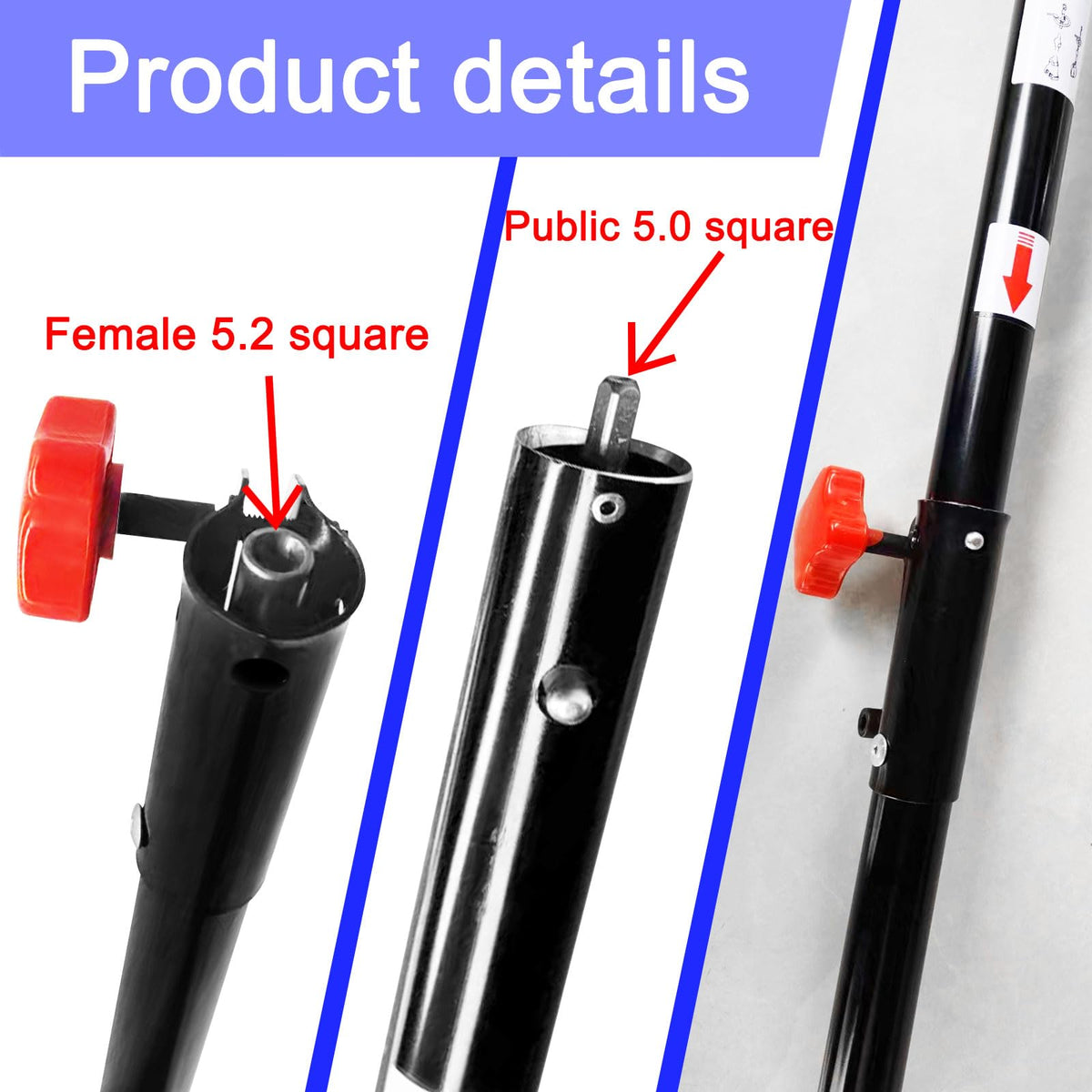 Trimmer Extension assembly fits for Ryobi Family of Brands-black