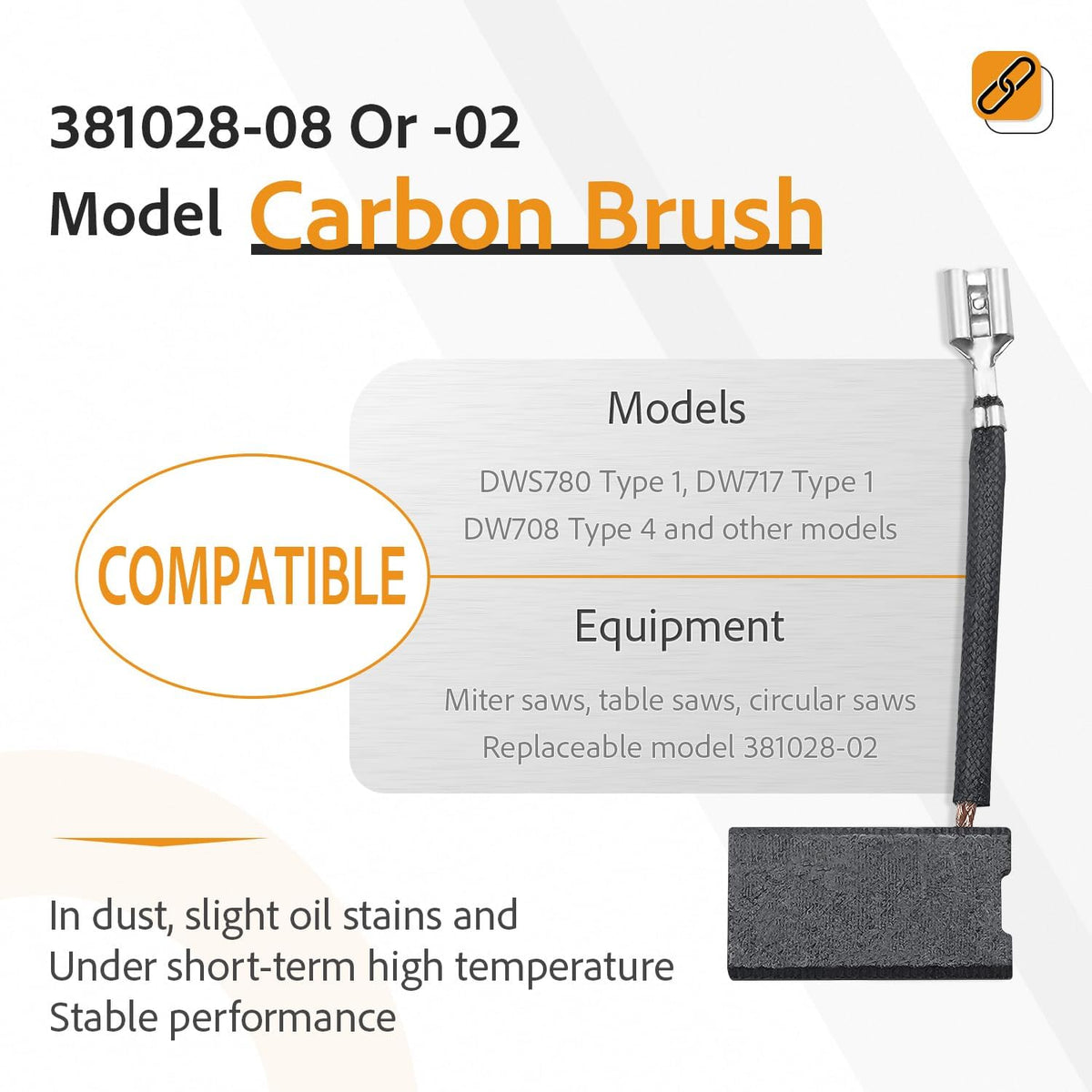 Carbon Brushes Suitable For Dewalt DW718 DWS780 DW717 Miter Saw 4 Pack