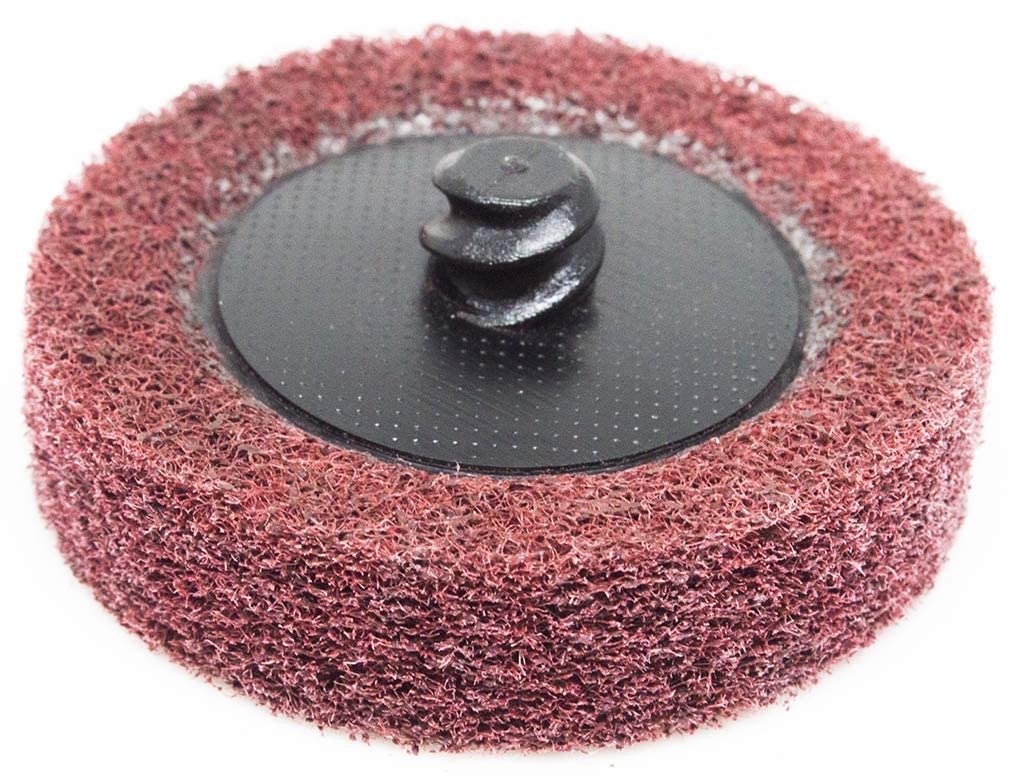 Benchmark Abrasives 2 Inch Sanding Discs Quick Change Aluminum Oxide Surface Preparation Wheels Polishing Wheel for Drill, Die Grinder Sanding Disc Paint Stripper & Removal - (10 Pack), Maroon - Fine