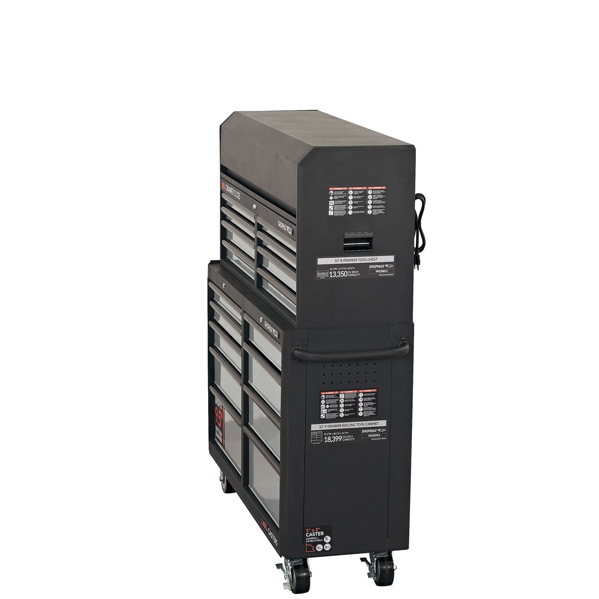 52 in. 17-Drawer Tool Chest and Rolling Cabinet Combo
