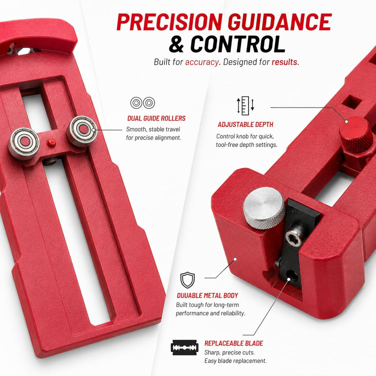 Adjustable PVC Pipe Deburring Tool 1/2"–4", Professional Pipe Chamfer Tool with Dual Guide Rollers, Replaceable Blade & Precision Cutting for PVC CPVC ABS PE Pipes