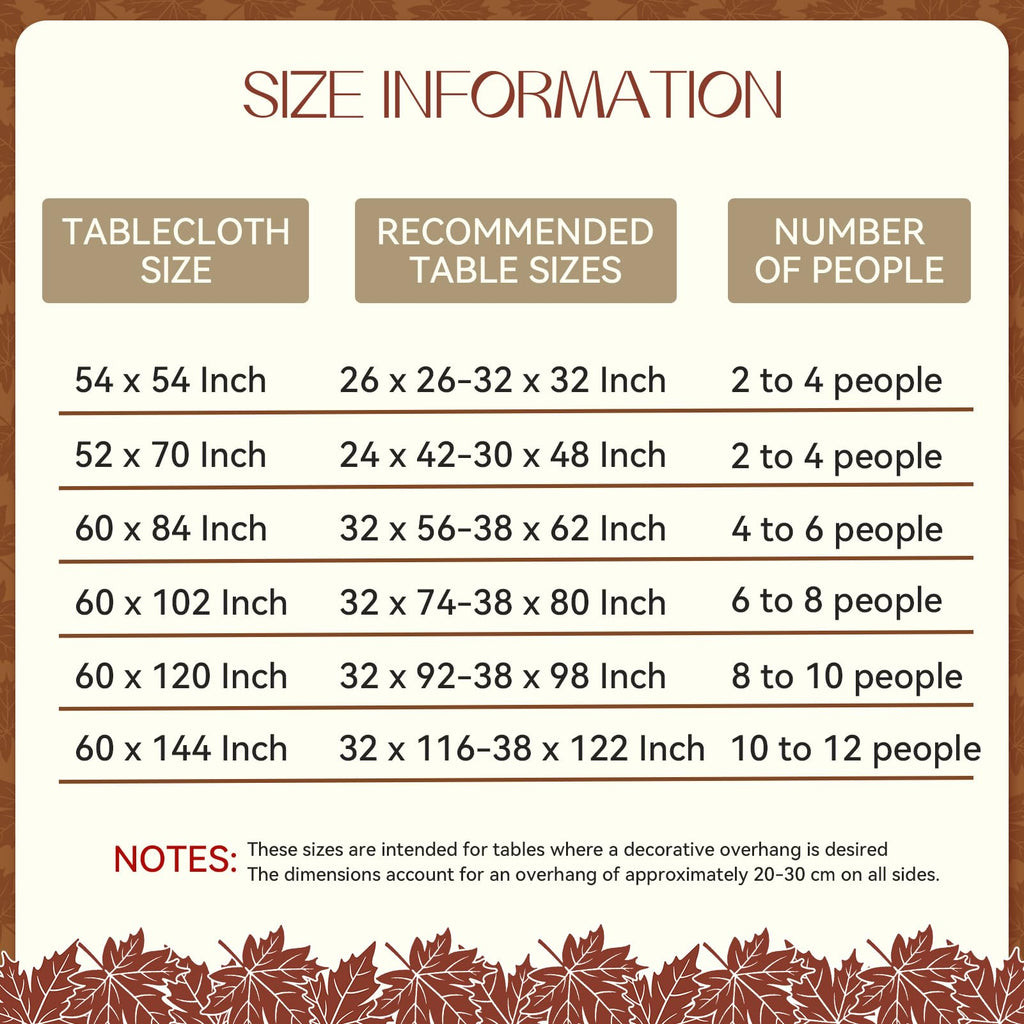 Fall Thanksgiving Rectangle Tablecloth 60 x 84 Inch, Orange