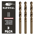 11/32" Cobalt Drill Bits - 3 Pack - 5" Inch Length - M35 Cobalt Drill Bits with Storage Case - Perfect Drill Bits for Metal, Hardened & Stainless Steel, Cast Iron, and More!