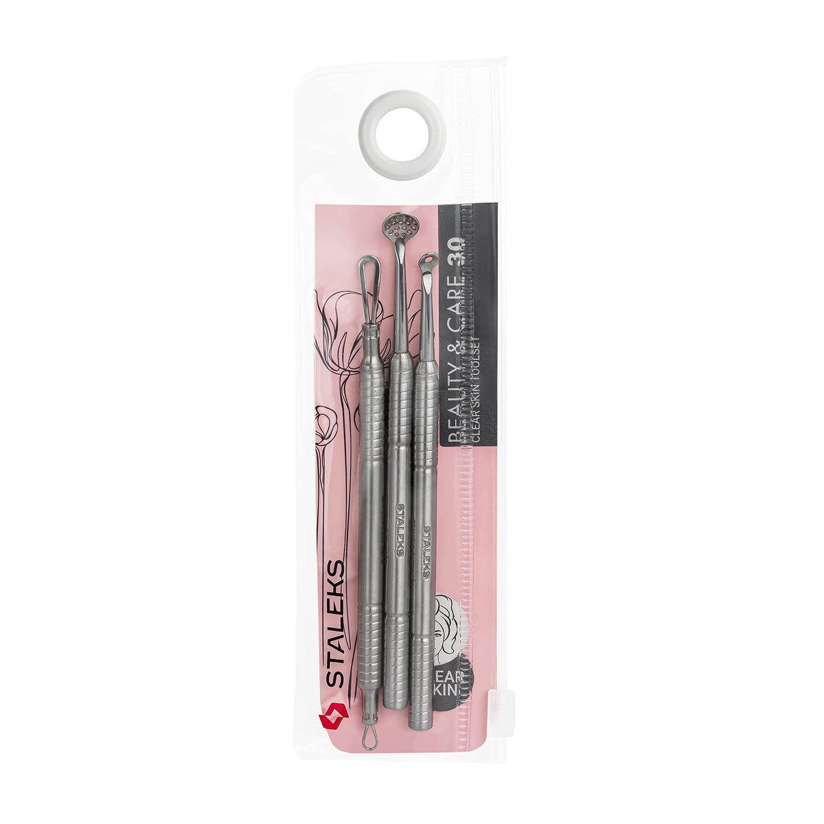 Beauty & Care Pimple Popper Tool Kit – Blackhead Remover Tools for Mechanical Cleansing – Pimple Extractor & Comedone