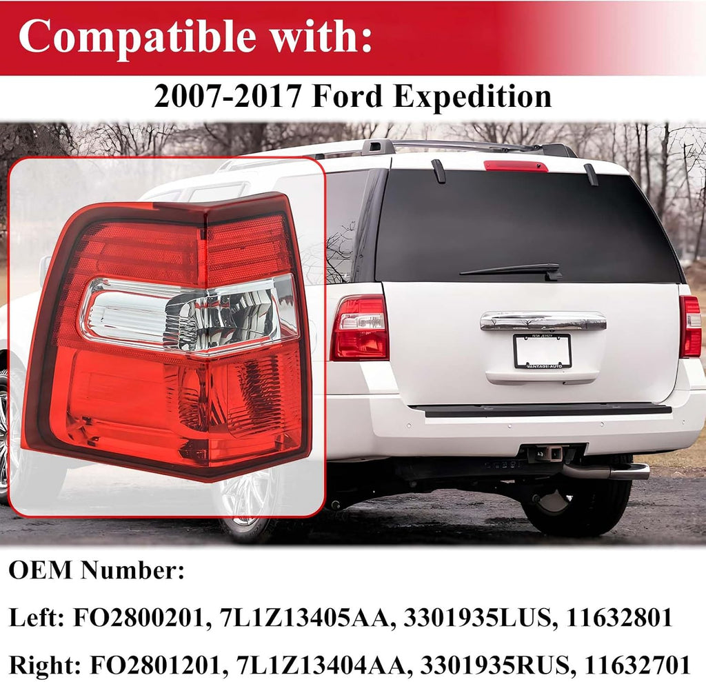 OE Factory Style Tail Lights Assembly for 2007-2017 Ford Expedition