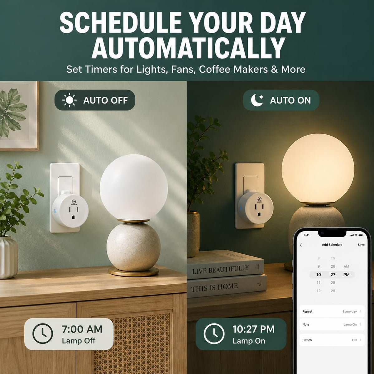 Matter Smart Plug,2.4GHz WiFi Only, Matter Hub Required (1 Pack) | Work with Apple Home, Siri, Google Home, Alexa &