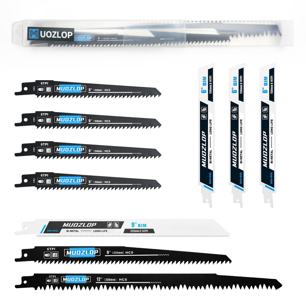 MUOZLOP 10 Pack Reciprocating Saw Blades Set