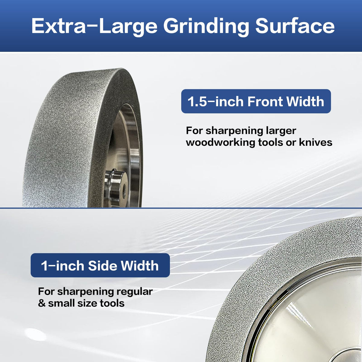 UF-SHARP Mega Square CBN Grinding Wheel 8 inch 320 Grit,1.5 inch Wide