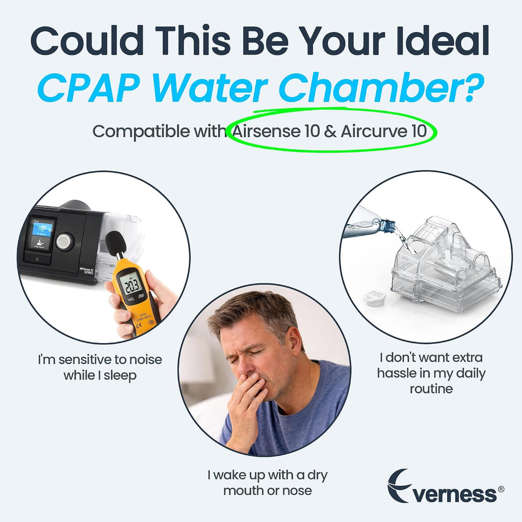 2 Packs Water Chamber for Airsense 10 & Aircurve 10, Leak-Free & Consistent Humidity Replacement CPAP Water Chamber with Top-Fill Port Technology, HumidAir Water Tank for ResMed Airsense 10 Supplies