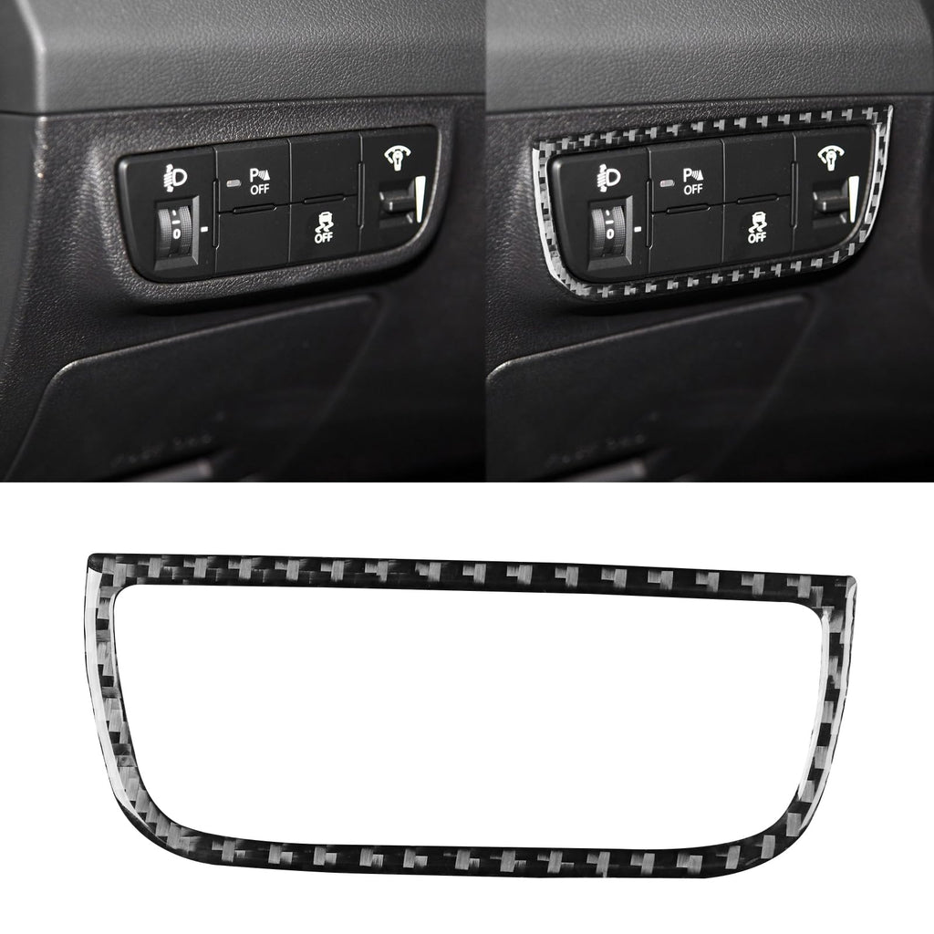 JKYUKU Real Carbon Fiber for Hyundai Accessories Headlight Power Switch