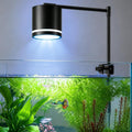 Clip-On Aquarium Spotlight for 30-55cm Reef/Freshwater Tanks, Fish Tank Light with COB LED, White & Blue Color, Auto