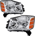 JSBOYAT Headlight Assembly Fit for 2004-2015 Nissan Titan / 05-07 Armada