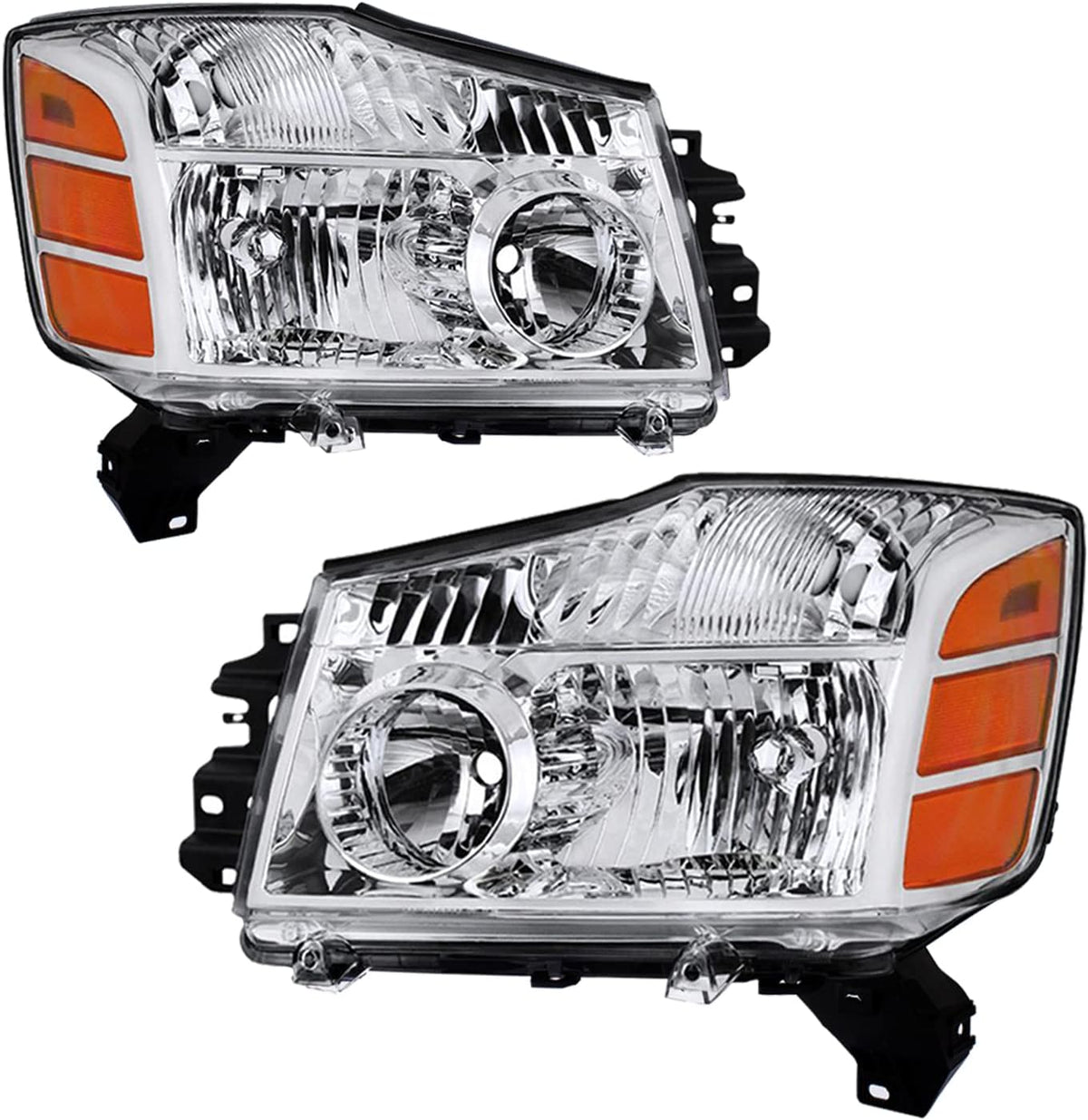 JSBOYAT Headlight Assembly Fit for 2004-2015 Nissan Titan / 05-07 Armada