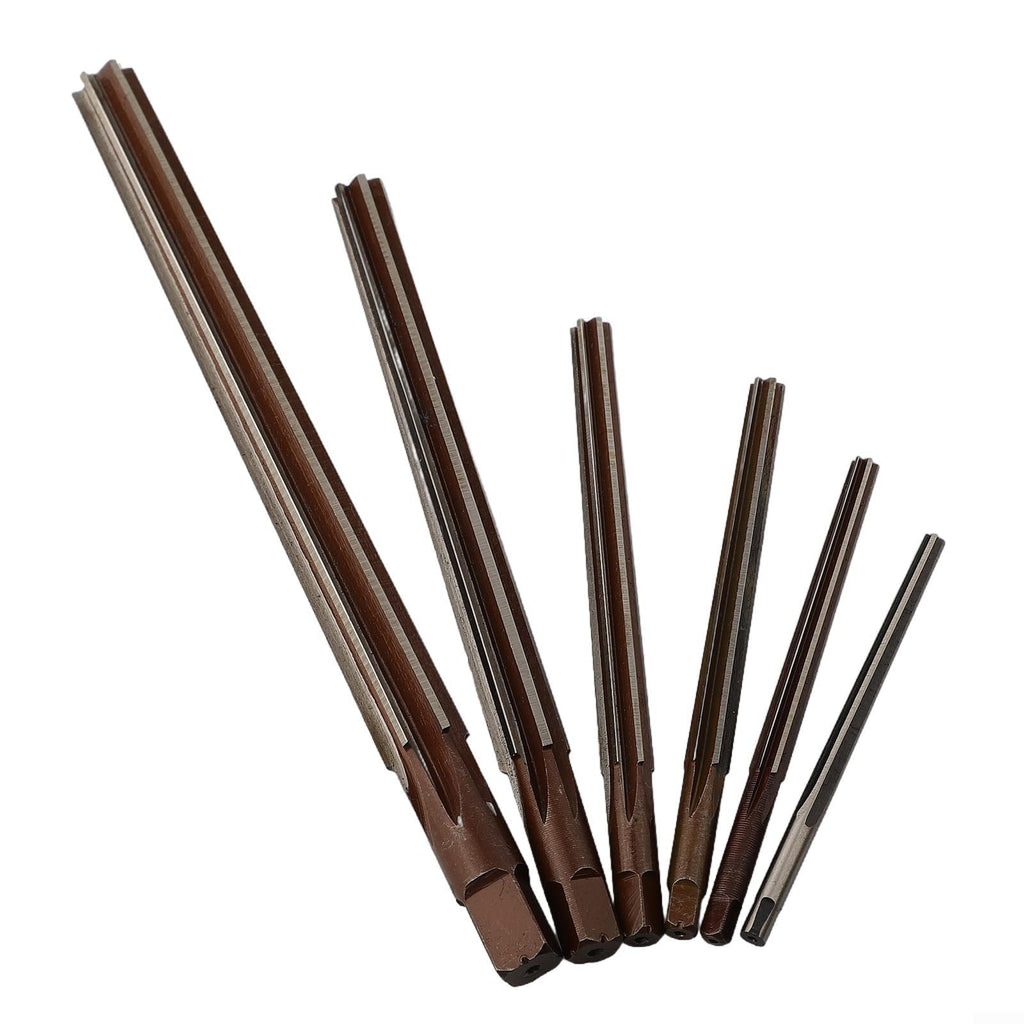 Wrenmor 6-Piece Taper Pin Hand Reamer Set, HSS Steel 1:50 Taper, 3–10mm Precision Reaming Tools for CNC & Metalworking