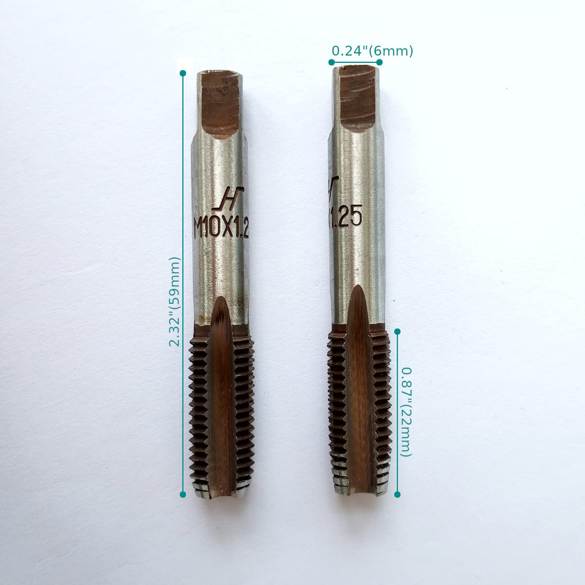 AtticZone M10 x 1.25 Metric Hand Thread Tap, Right Hand, Alloy Tool Steel