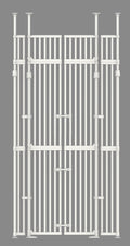 86.7-98" H x 30.3-47.3" W Extra-Tall Full-Height Anti-Jump Cat & Pet Safety Gate with Narrow Bar Spacing & Double-Lock Walk-Through Door for Doorways & Stairs — White