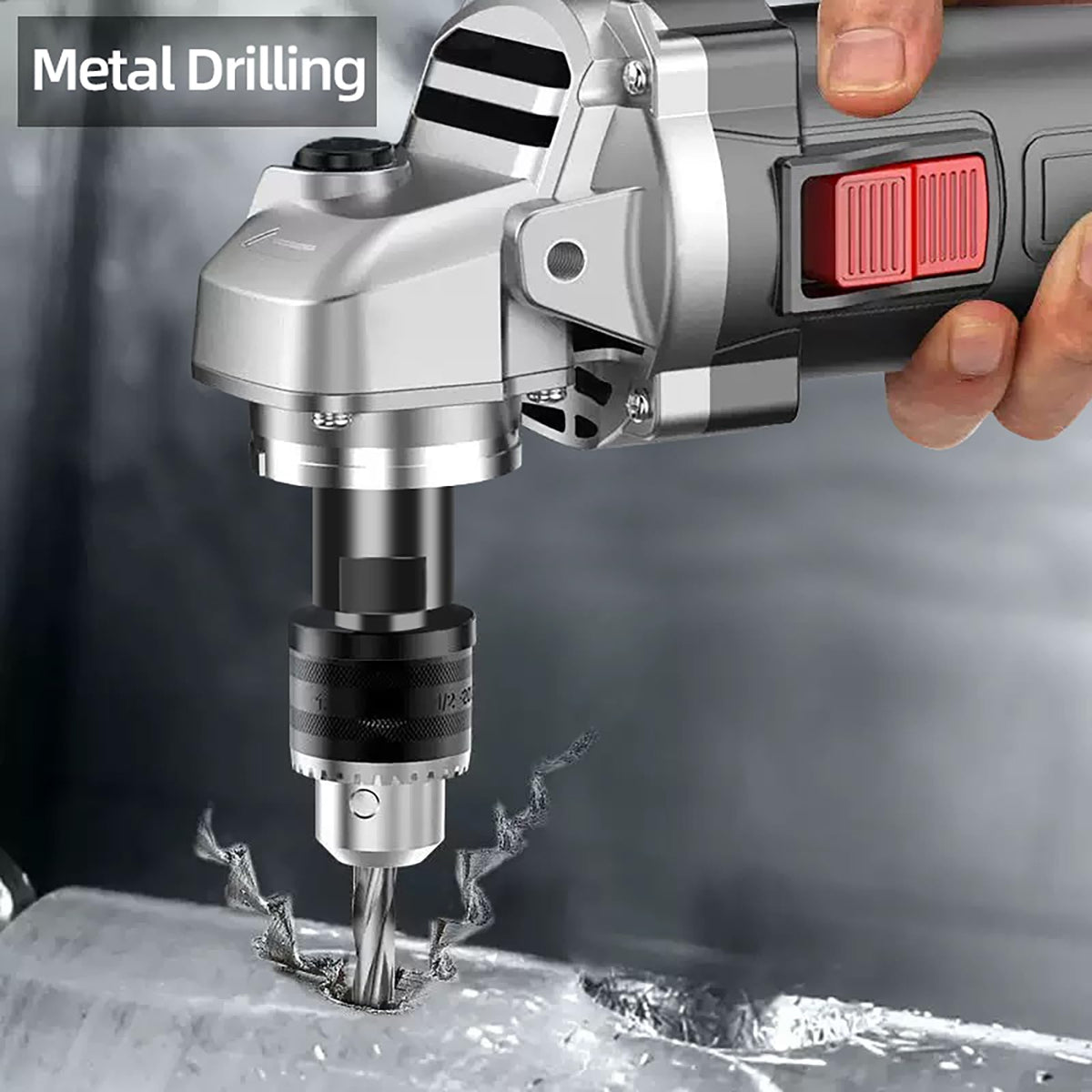 5/8"-11 Thread Angle Grinder Drill Chuck Adapter w/ 1/2"-20 Converter