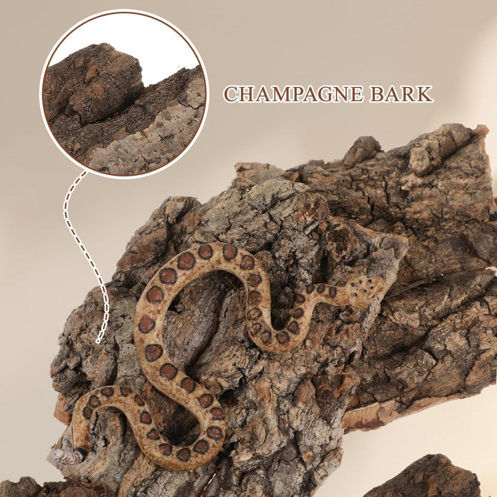 4Pcs Reptile Tree Bark Reptile Hides: Natural Wood Cork Bark Gecko Hide Small Climbing Barks Terrarium Decor Lizard