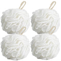 Bath Sponges Loofahs 70g Large Size White 4 Pack,Shower Sponge