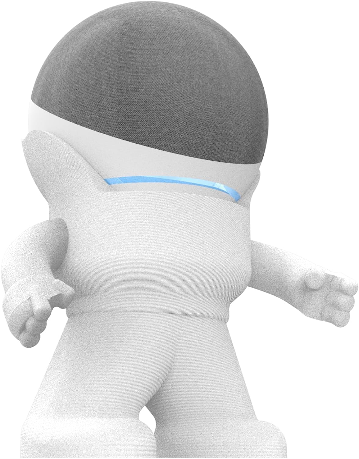 Alexa Smart Speaker Echo Dot 4th or 5th Gen Desktop Stand Stand - Amazon- Mr. Bill (White)