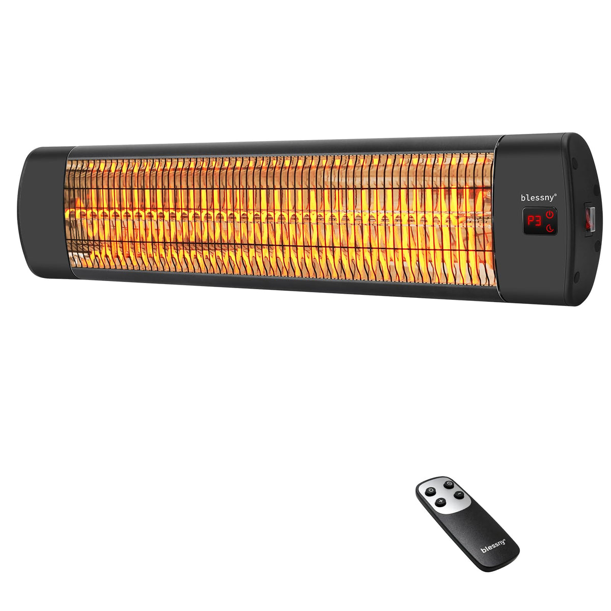 1500W Wall Mounted Electric Heater for Outdoor Patio & Garage