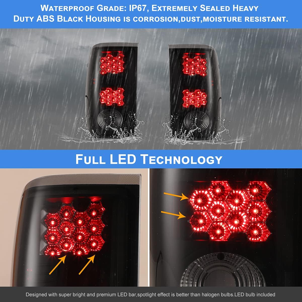 Nixon Offroad Tail Lights for Ford Ranger 2001-2005 Tail Lamps