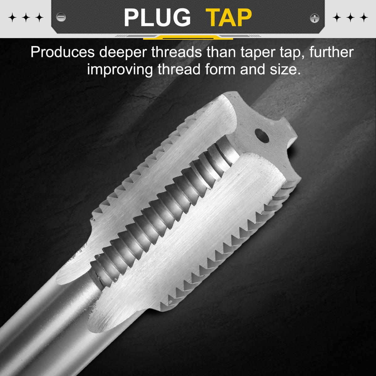 uxcell Hand Plug Tap M35x3.5 H2 Metric Thread Plug Style Taps HSS6542