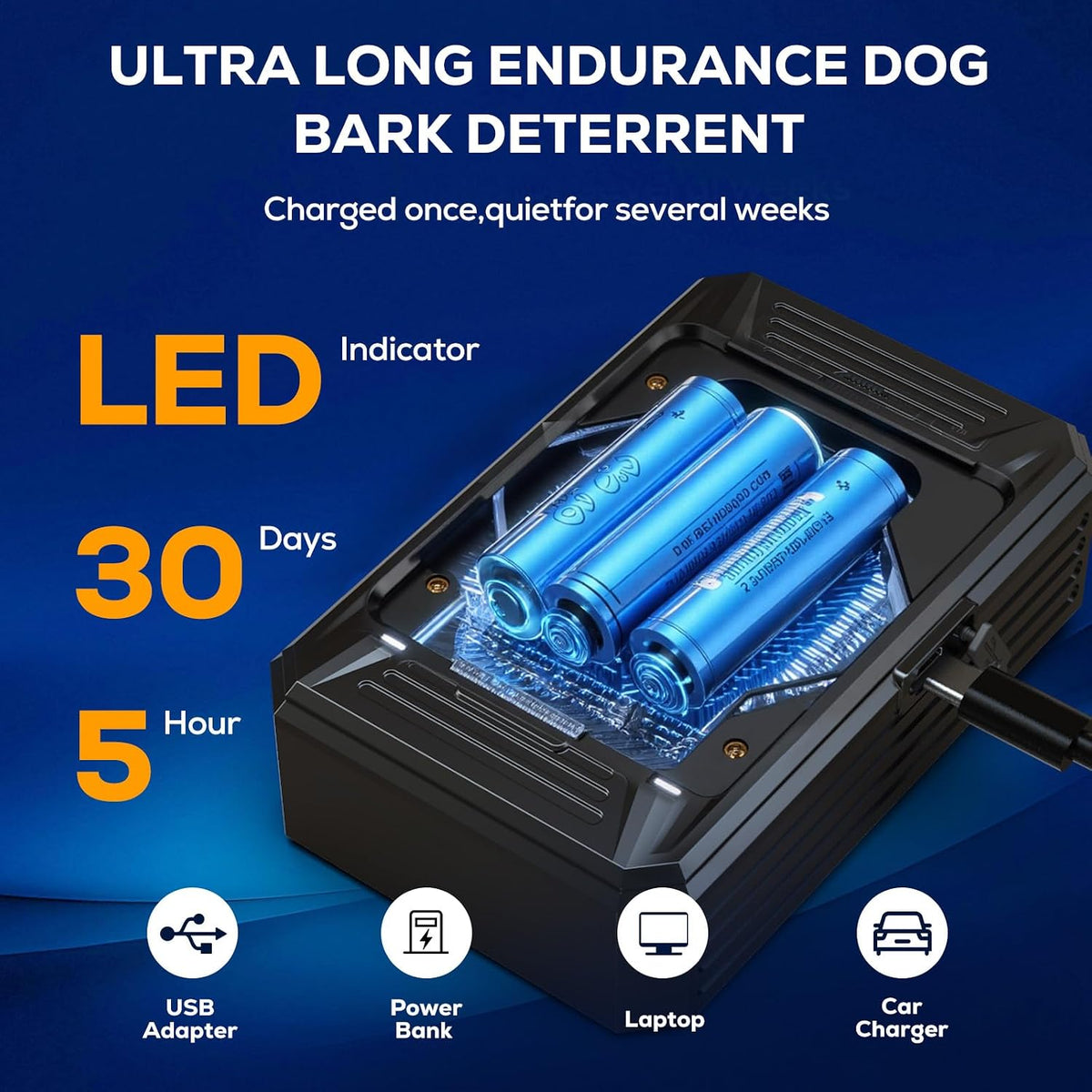 Anti Barking Devices, Auto Ultrasonic Dog Bark Deterrent Devices with 3 Modes, Rechargeable Bark Box Barking Control