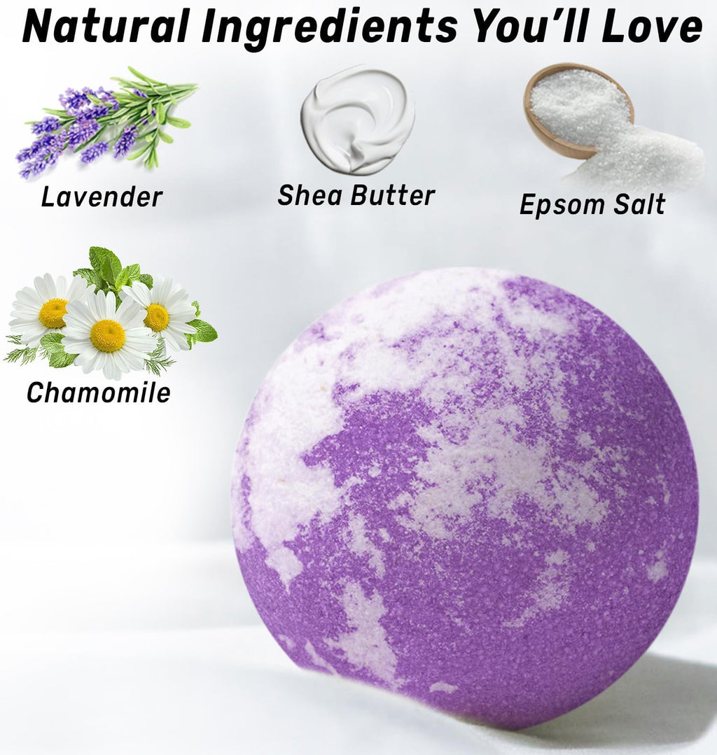 Deep Sleep Bubble Bath Bombs Infused with Lavender Chamomile Essential Oils Moisturizing Bath for Dry Skin and