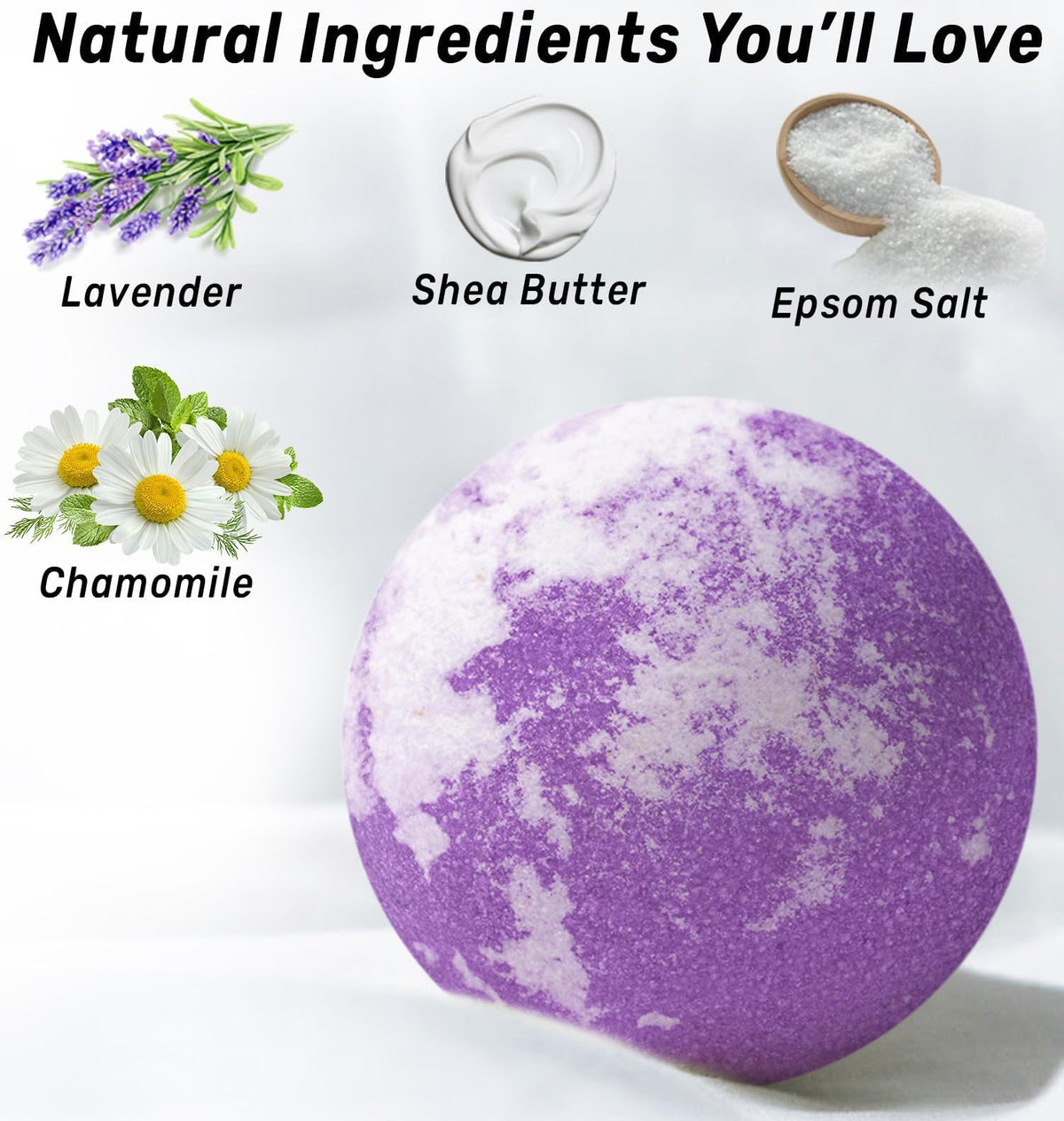 Deep Sleep Bubble Bath Bombs Infused with Lavender Chamomile Essential Oils Moisturizing Bath for Dry Skin and