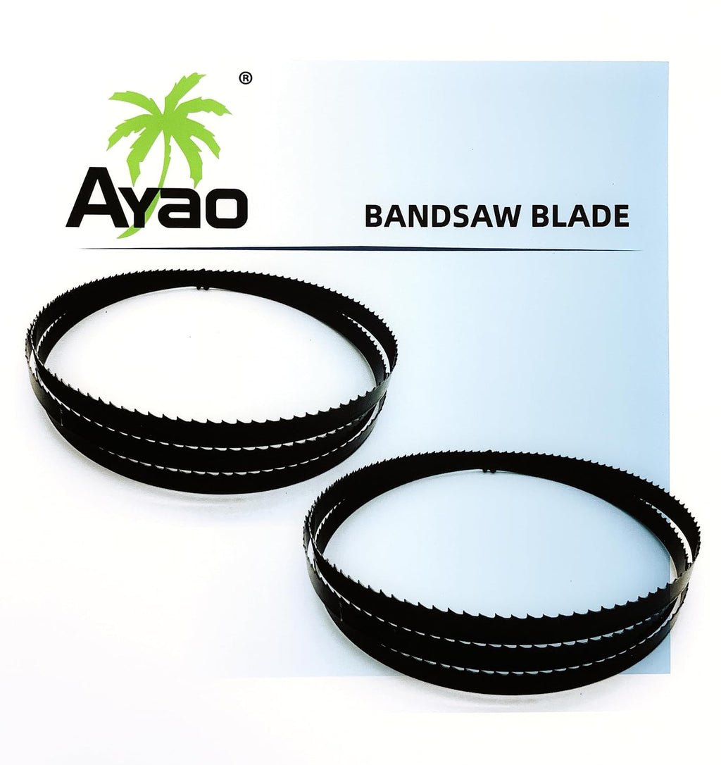 AYAO Hardened Teeth Band Saw Blades 80 Inch X 1/2 Inch X 4TPI Fit Craftsman 12" Band Saw, 2PK