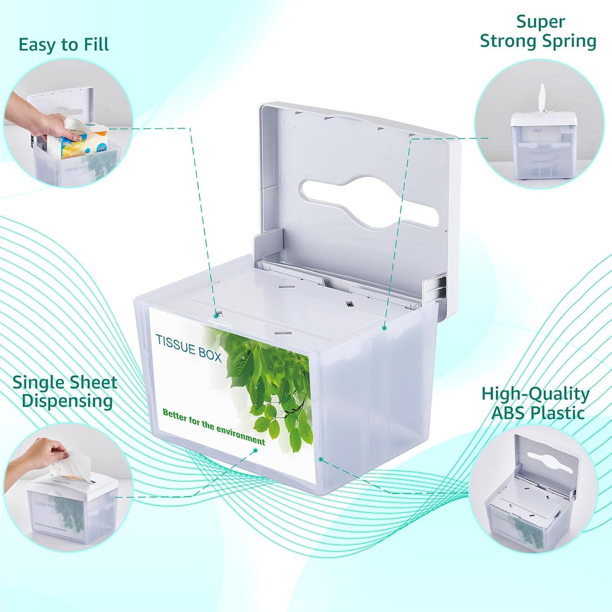 Commercial Napkin Dispenser, White