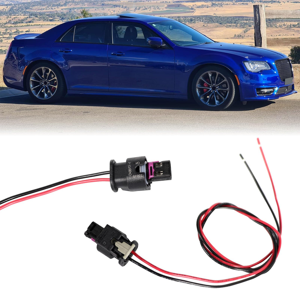 FetonAuto 2PCS Side Marker Light Plug Connector Pigtail Wire Harness for Chrysler 300 2015-2023