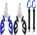 Fishing Pliers, Stainless Steel Fish Hook Remover 2PCS, Multi-Function Fishing Line Cutter Split Ring Opener, Fishing