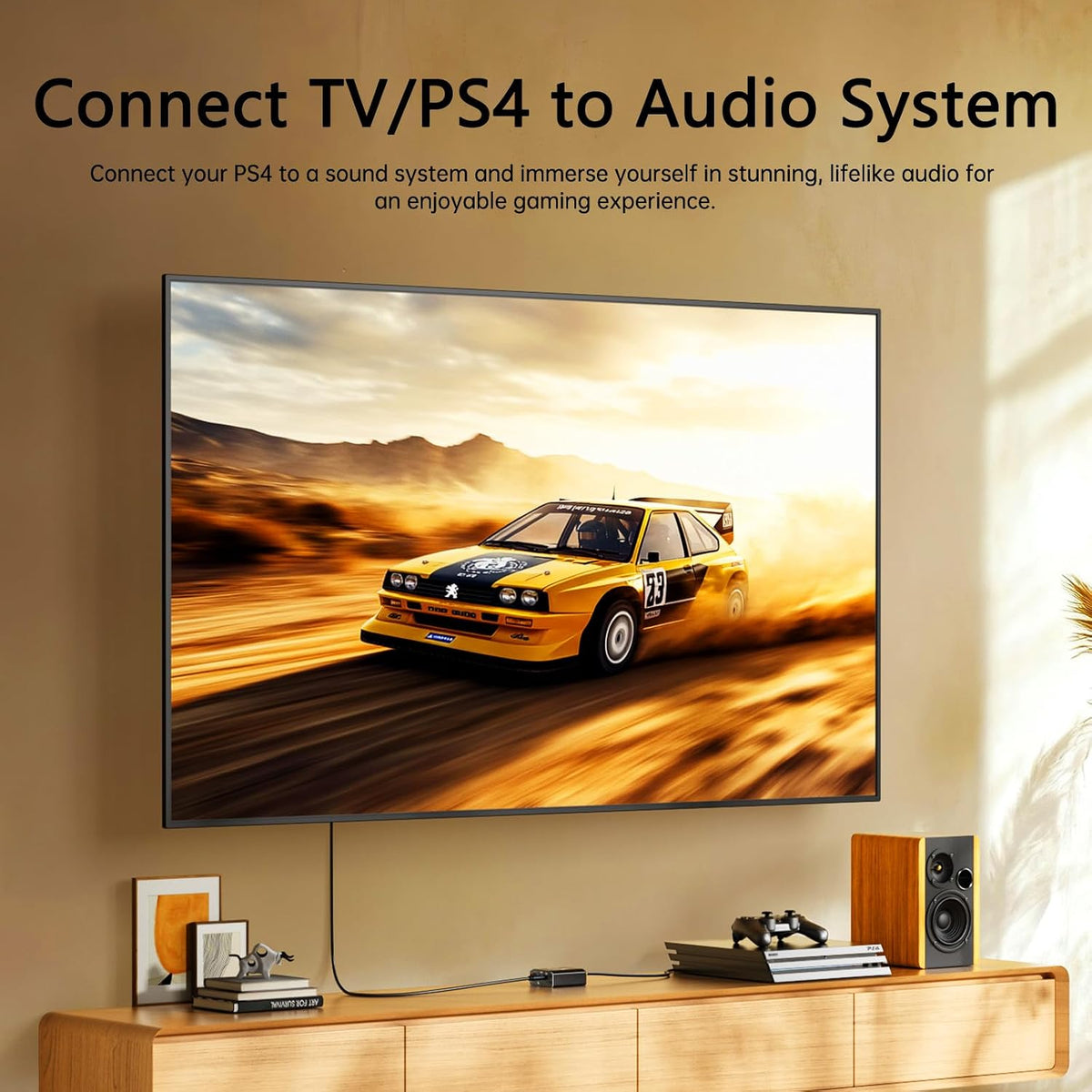 Analog to Digital Audio Converter, RCA to Optical Converter RCA/3.5mm to Toslink and Coaxial Adapter for PS5 PS4 HDTV