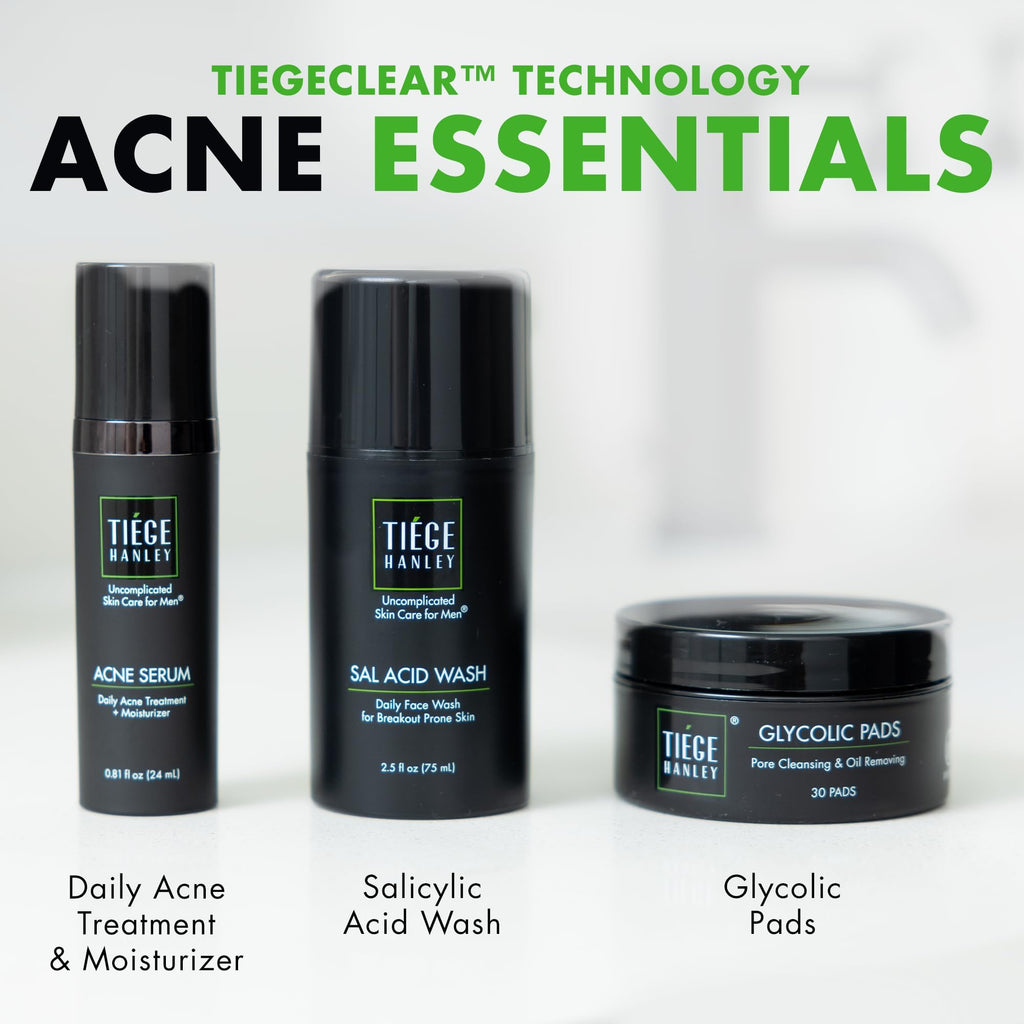 Essential Acne Care Men's Skin Care Set, Level 1, 3 Piece Kit