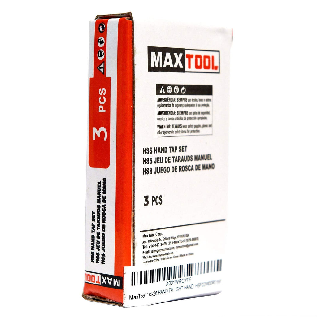 MaxTool 6-32 Hand Thread Tap Sets Including Taper+Plug+Bottom Wire Gauge/Numbered HSS M2 Taps Set 32-TPI FULLY GROUND RIGHT HAND; HSN02W00R06