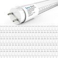Sunco Lighting 100 Pack T8 LED 4FT Tube Light Bulbs Ballast Bypass Fluorescent Replacement, 5000K Daylight, 18W, Clear Cover, Retrofit, Single Ended Power (SEP), Commercial Grade – UL