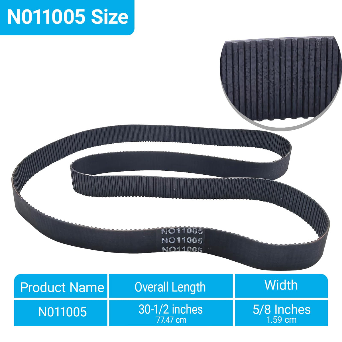 2-Pack N011005 A12210 Air Compressor Drive Belt - Compatible with D-eWalt D55146, D55167, D55168, Craftsman 919-16755, 919-16760, Bo-stitch CAP1615-OF - Direct Replacement Belt for Air Compressors