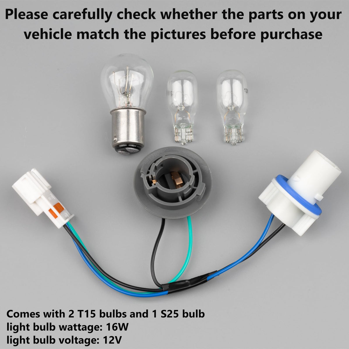Svicari Backup Light Reverse Lmap Socket, Rear Tail Light Wiring Harness Connector Fit for Kia Optima 2014 2015 Replace OE 92452-4C500 Inlcude Bulb