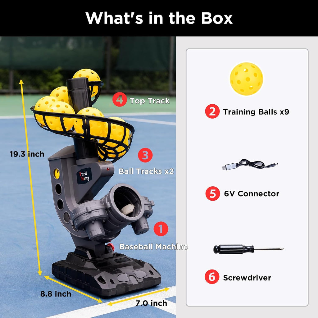 388PBH Pickleball Machine, Includes 9 Pickleballs