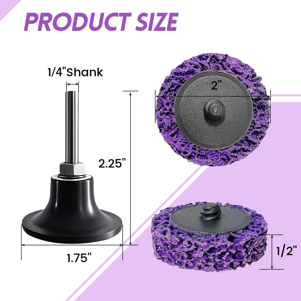 21 Pcs 2" Quick Change Easy Strip Discs for Drill, Die Grinder Attachments