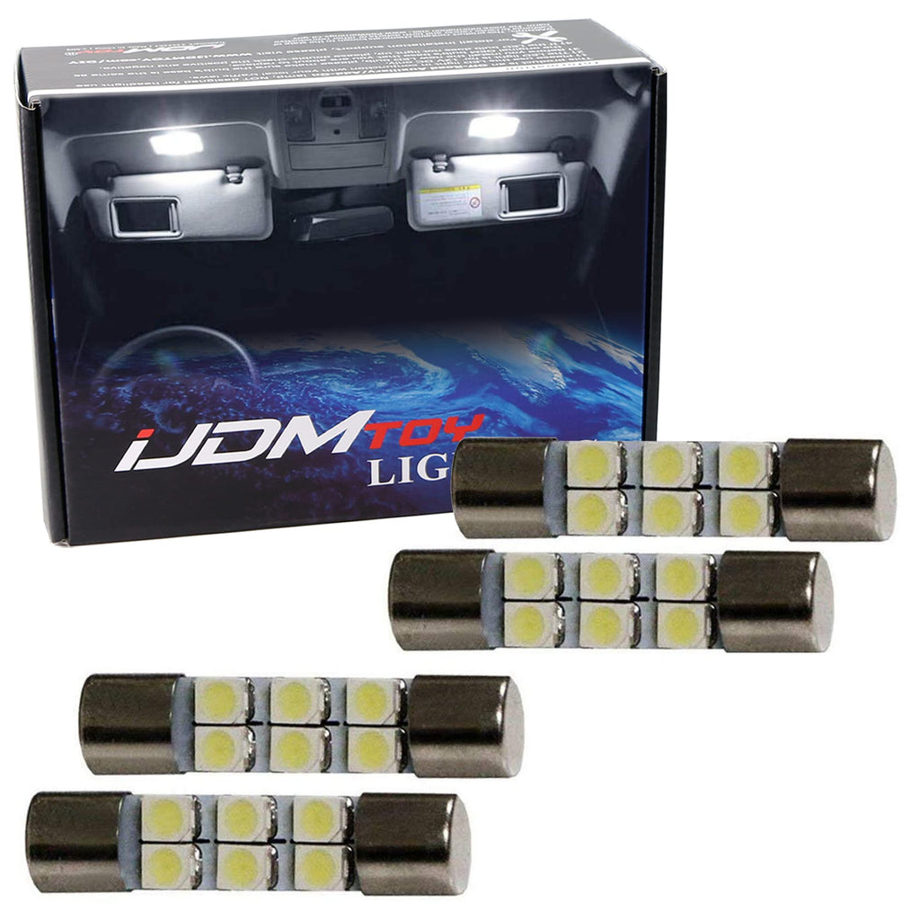 iJDMTOY 4pc Set 29mm 6614F/6612F LED Vanity Mirror Light Replacement Bulbs